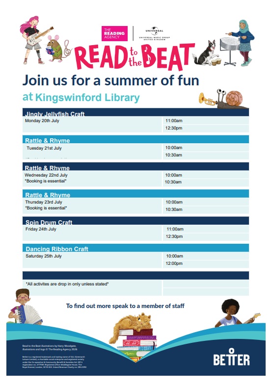 Kingswinford Library - Summer Reading Challenge: 20-25 July 2026